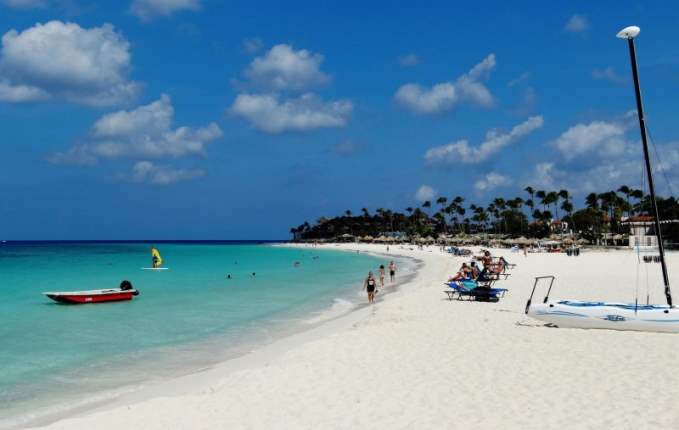 Eagle beach in Aruba